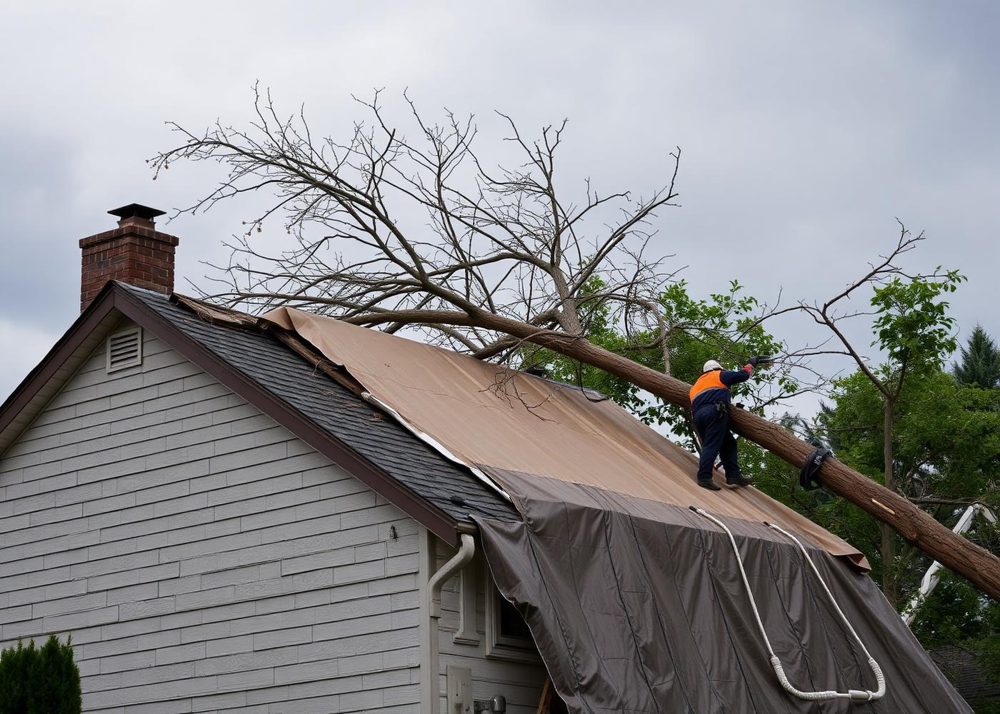 Emergency roof response by Tomas Construction